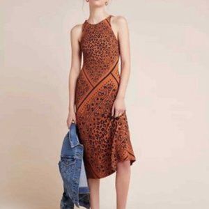FARM RIO for Anthropologie Waffle Knit Alyse Midi Dress